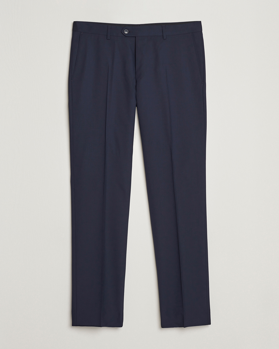 Herren | Hosen | Oscar Jacobson | Diego Wool Trousers Blue