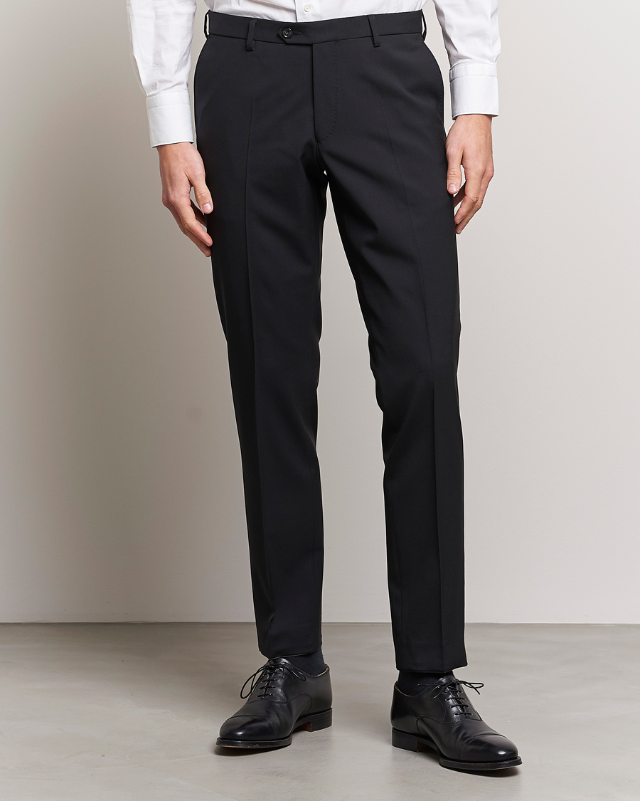 Herren | Anzughosen | Oscar Jacobson | Diego Wool Trousers Black