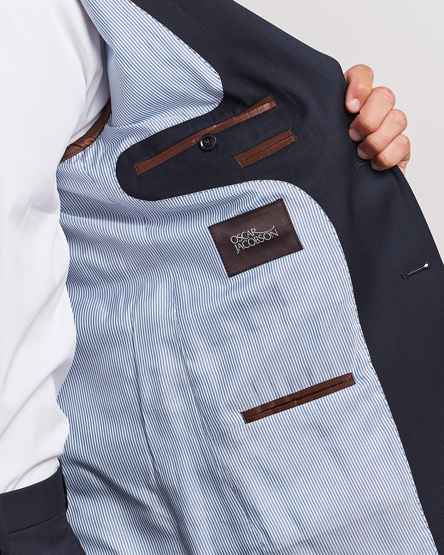 Herren | Sakkos | Oscar Jacobson | John Club Wool Blazer Navy