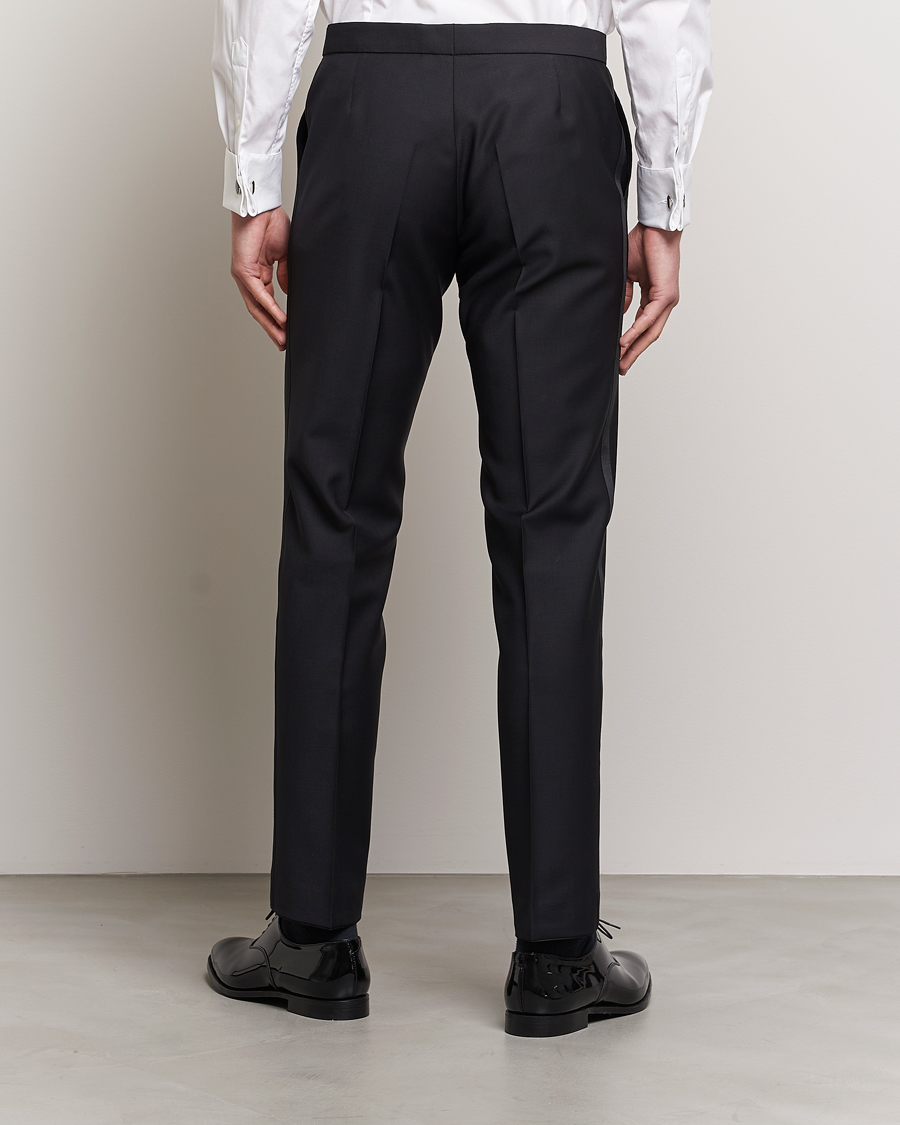 Herren | Hosen | Oscar Jacobson | Devon Wool Tuxedo Trousers Black