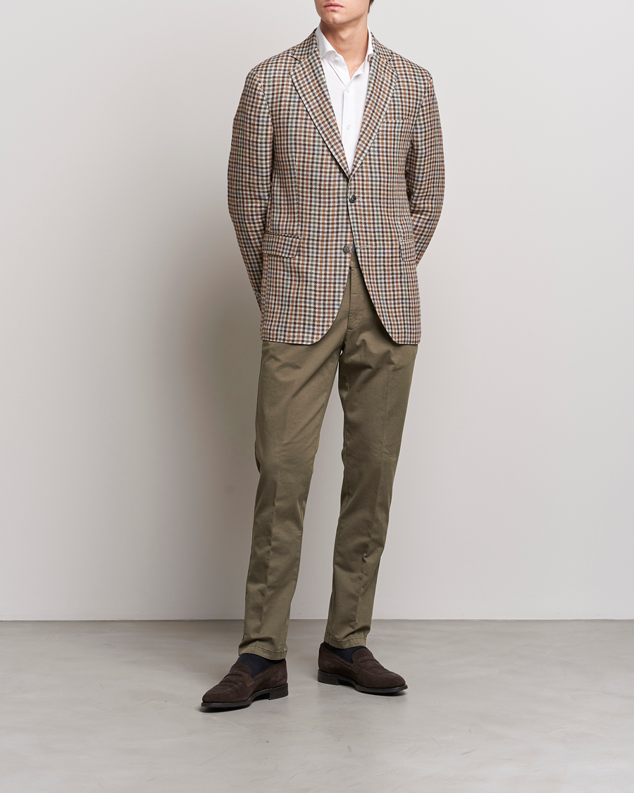 Herren | Hosen | Oscar Jacobson | Danwick Cotton Trousers Olive