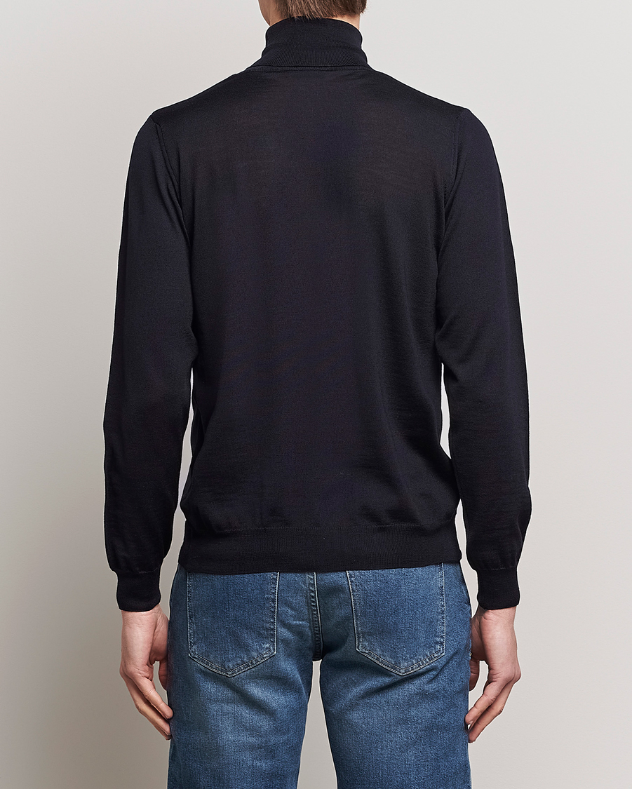 Herren | Pullover | Oscar Jacobson | Cole Merino Wool Rollneck Navy