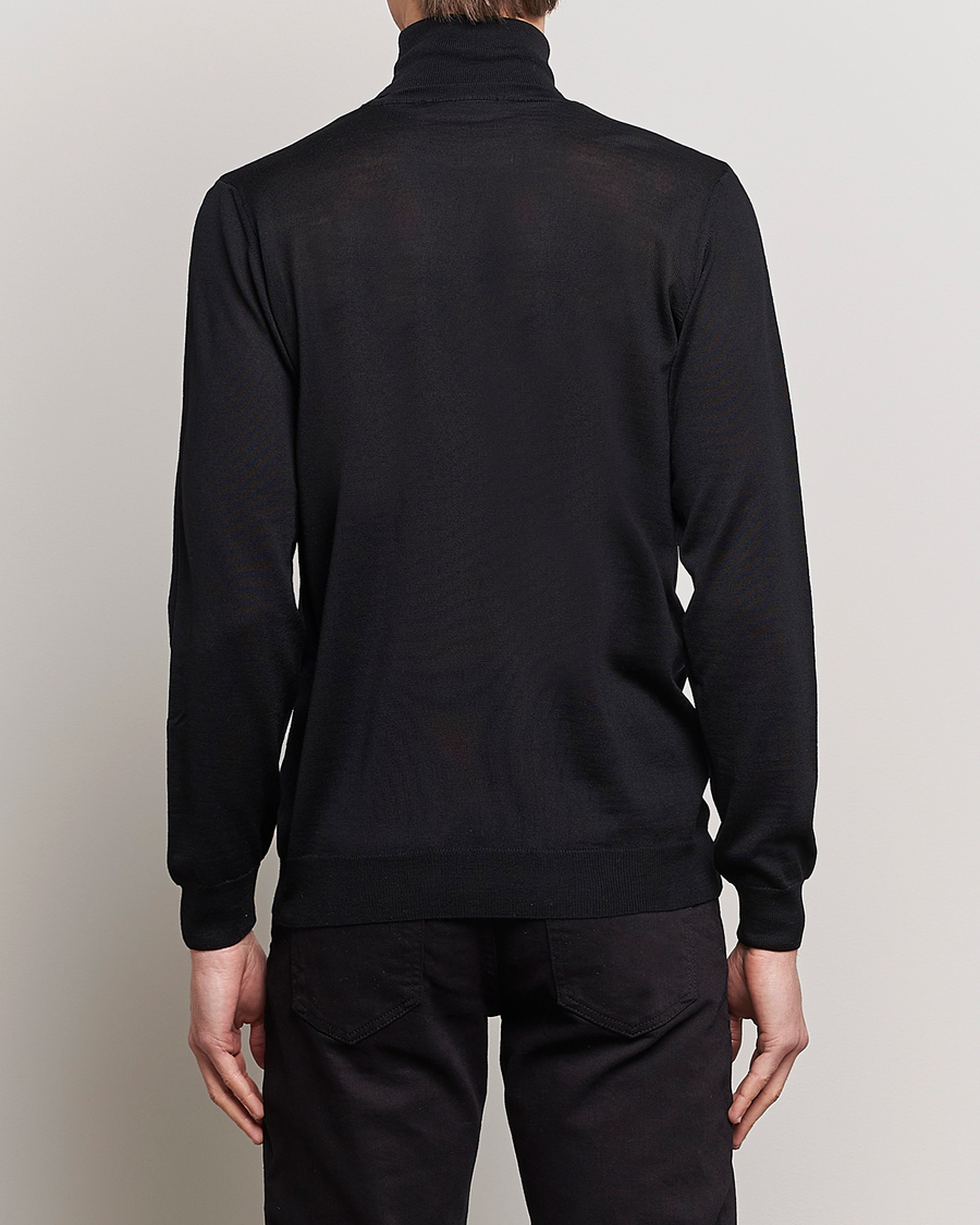 Herren | Pullover | Oscar Jacobson | Cole Merino Wool Rollneck Black