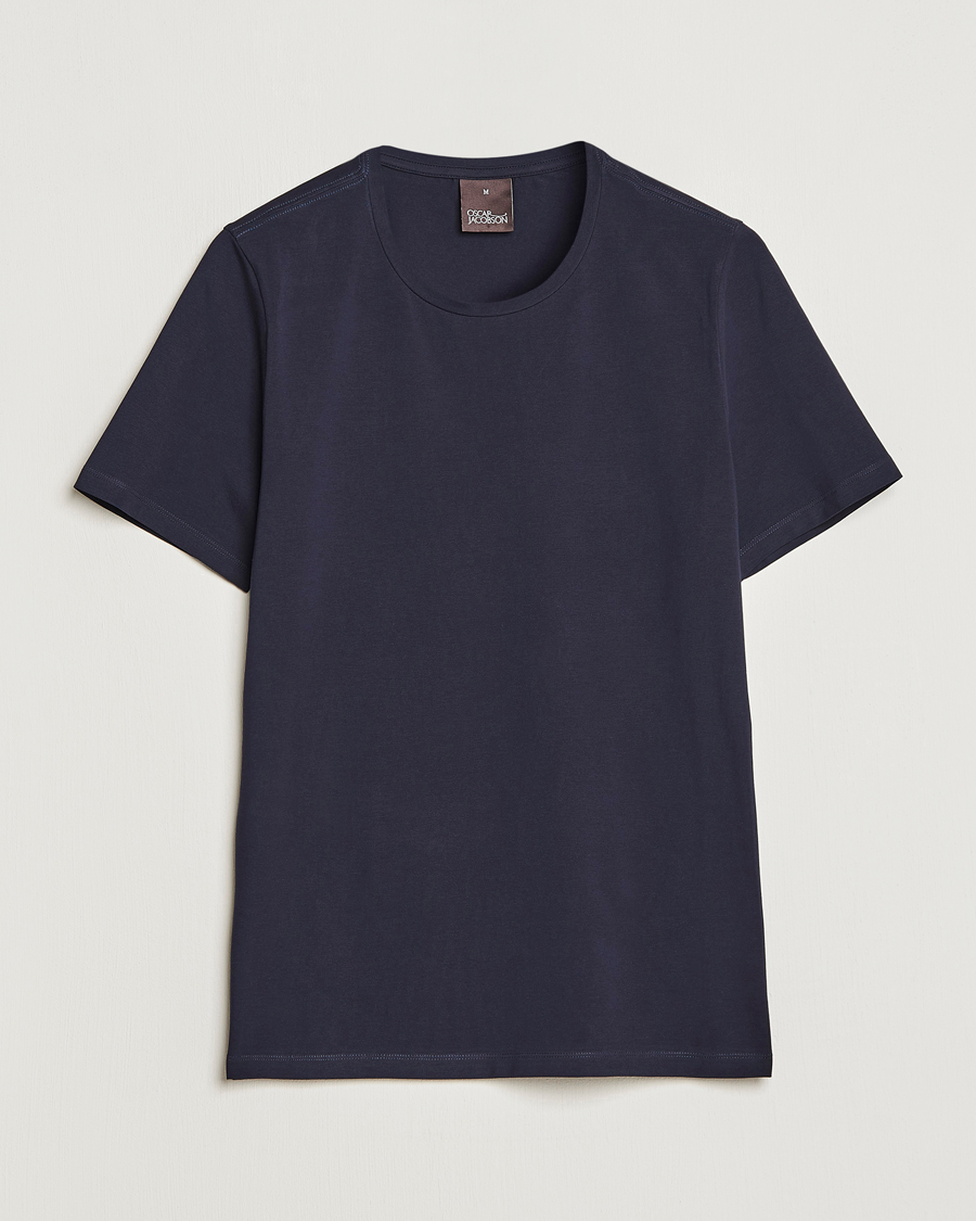 Herren | T-Shirts | Oscar Jacobson | Kyran Cotton T-shirt S-S Navy