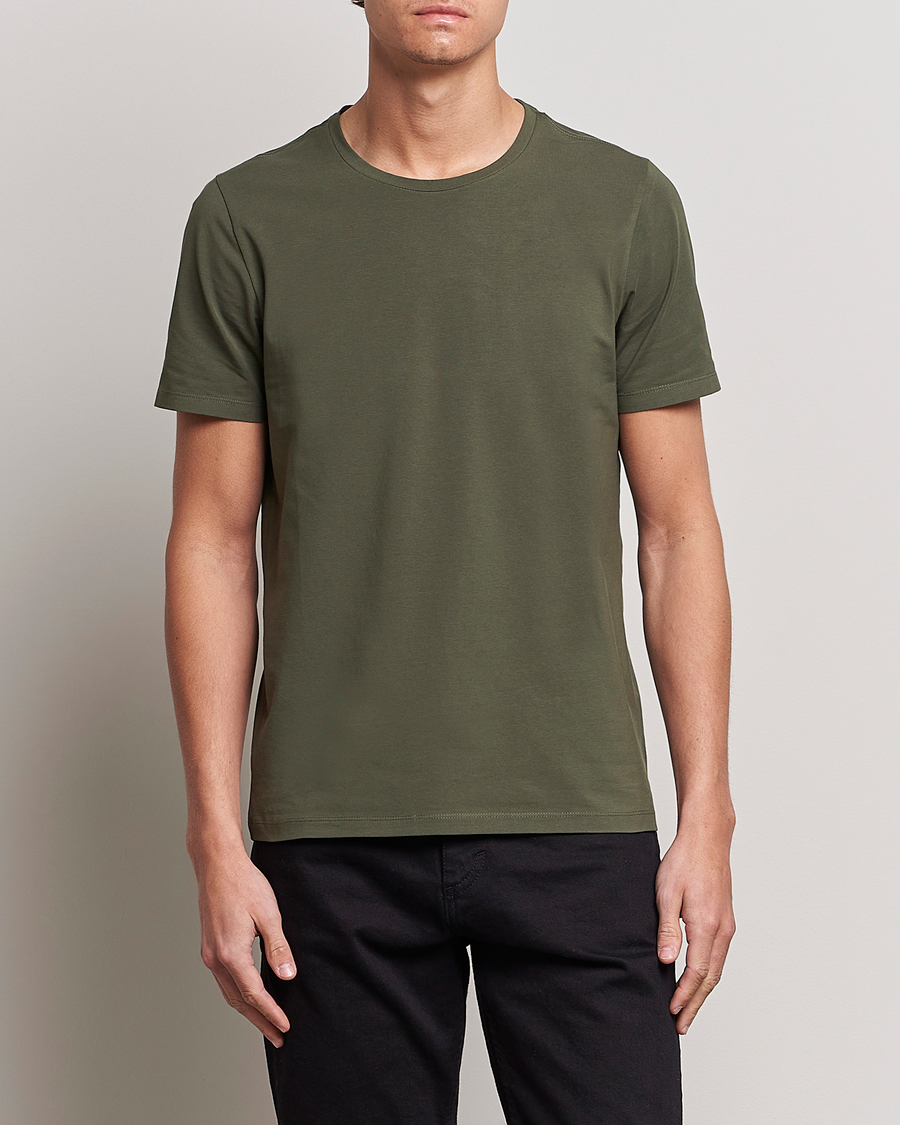Herren | Kurzarm T-Shirt | Oscar Jacobson | Kyran Cotton T-shirt S-S Green