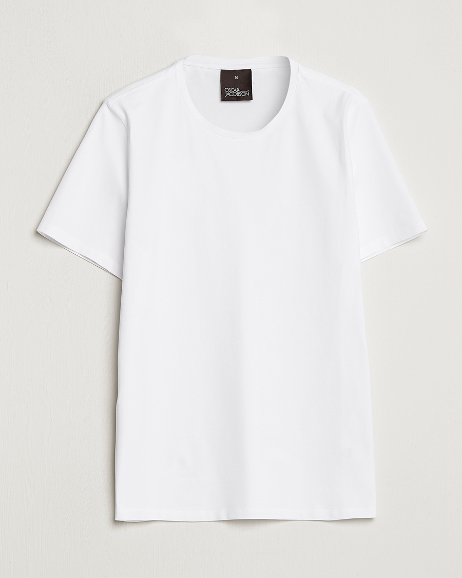 Herren | T-Shirts | Oscar Jacobson | Kyran Cotton T-shirt S-S White