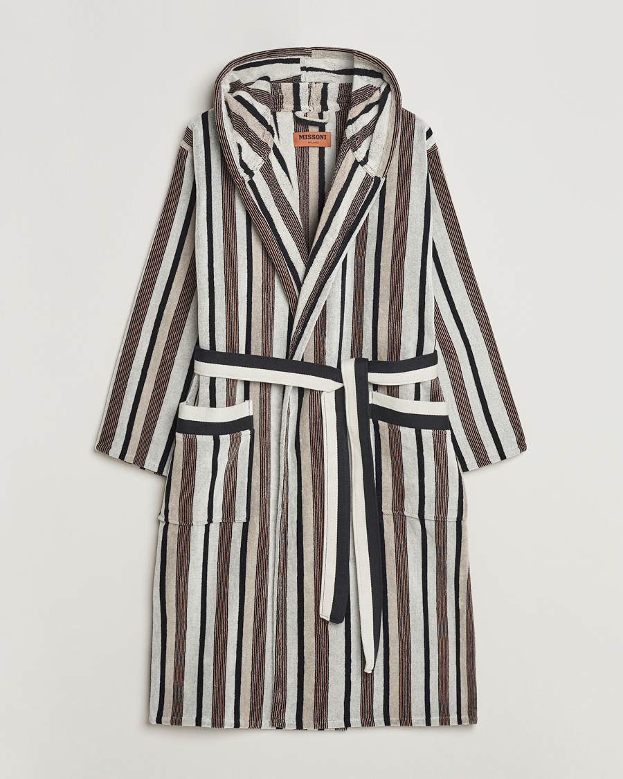 Herren | Schlafanzüge & Bademäntel | Missoni Home | Craig Bathrobe Grey/Black