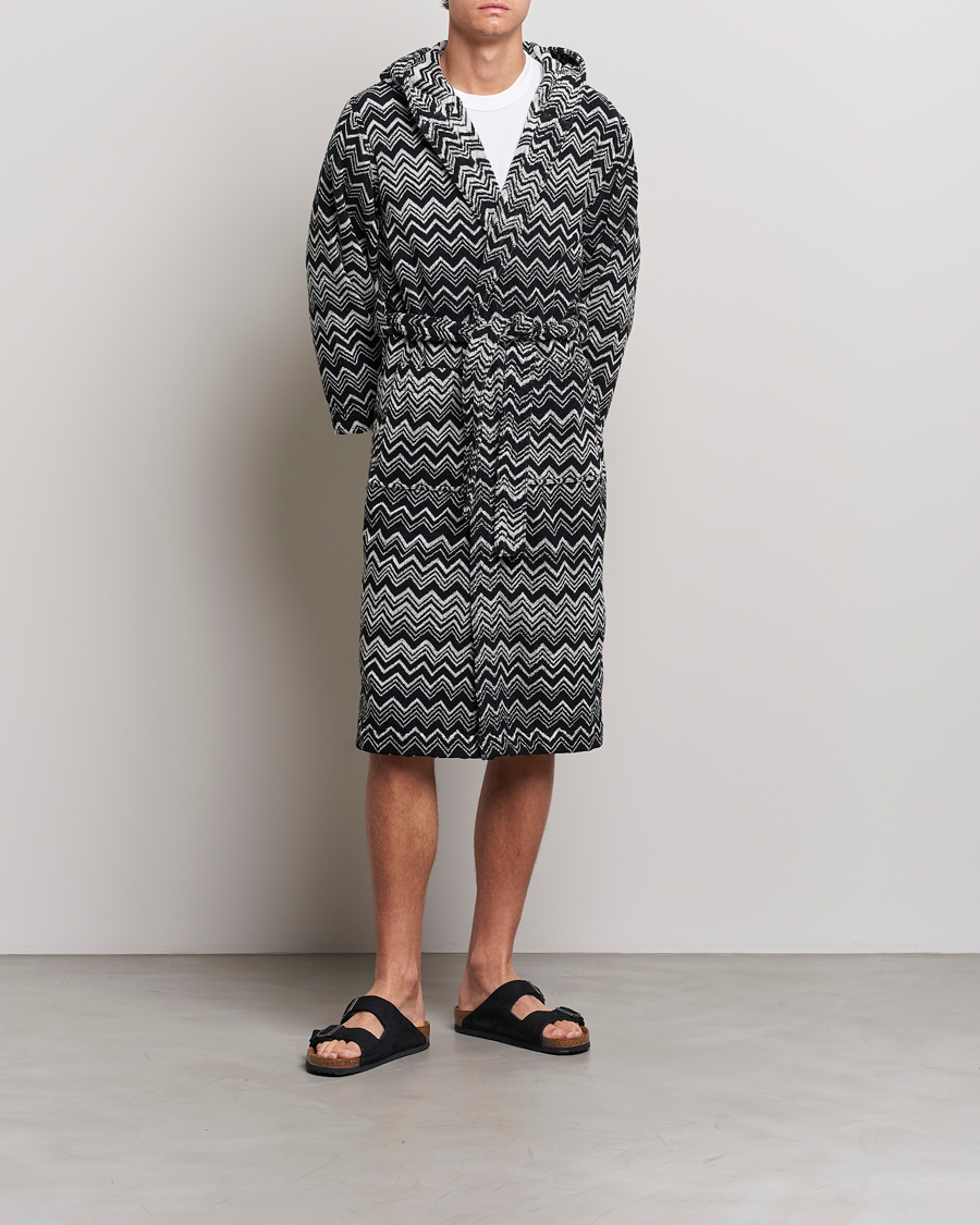 Herren | Schlafanzüge & Bademäntel | Missoni Home | Keith Bathrobe Grey/Black