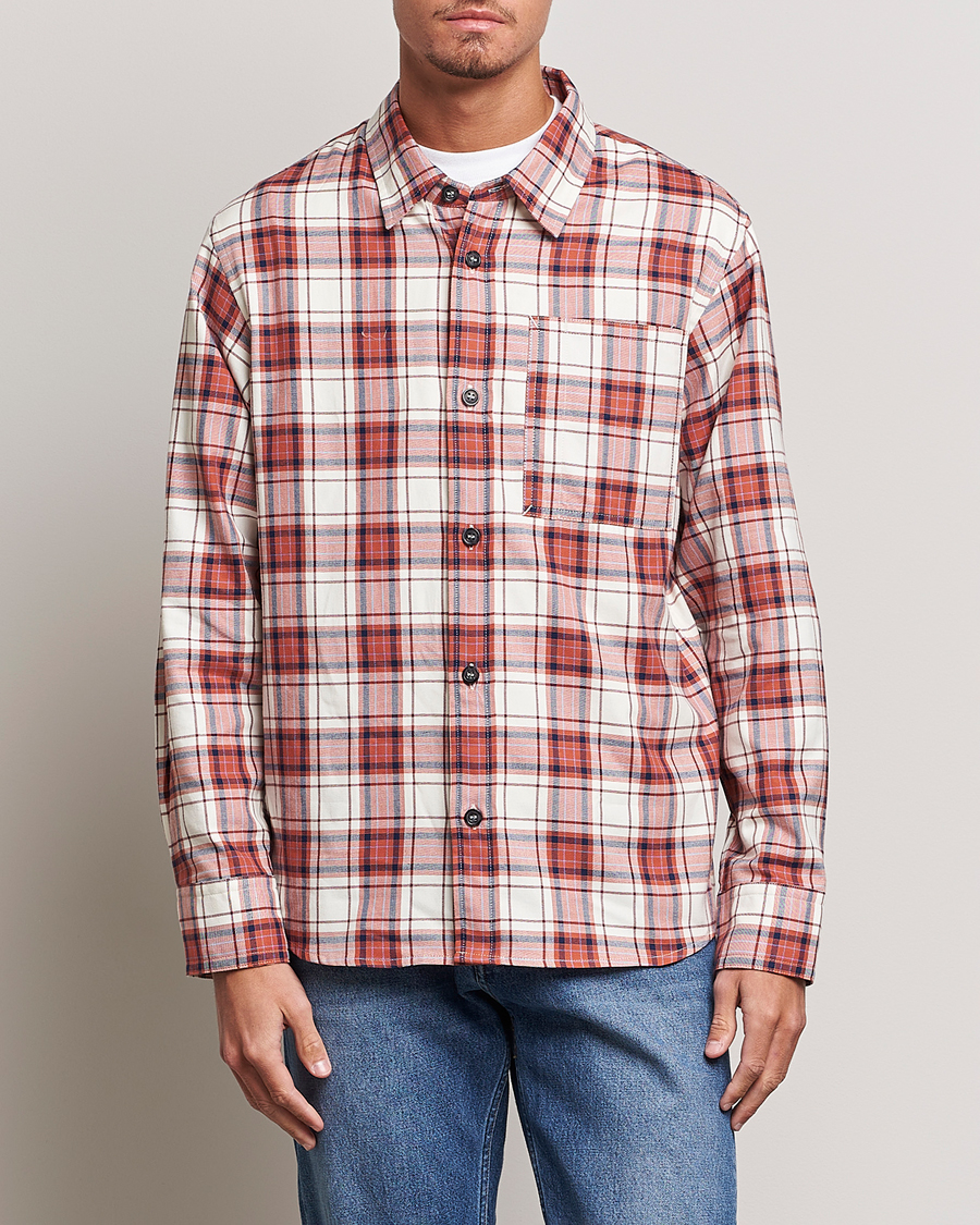 Herren | Hemden | A.P.C. | Graham Checked Overshirt Ecru/Red