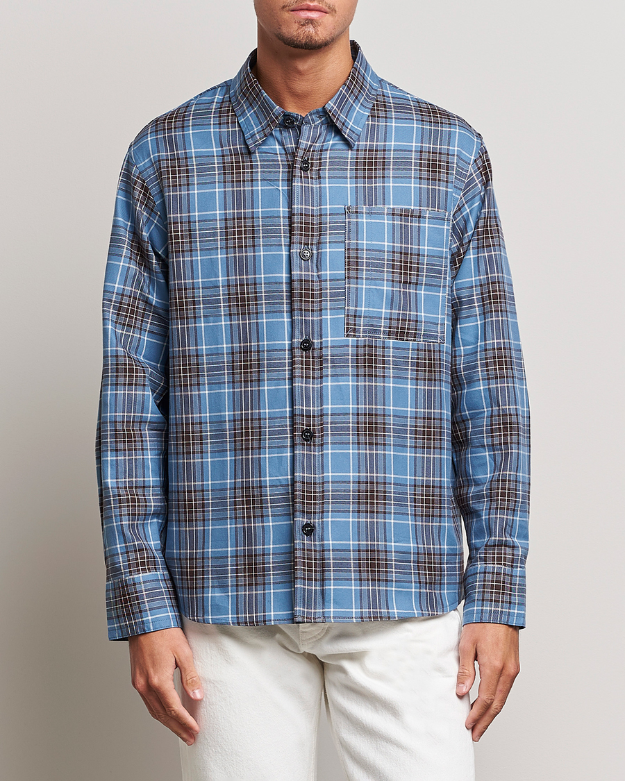 Herren | Hemden | A.P.C. | Graham Checked Overshirt Clear Blue