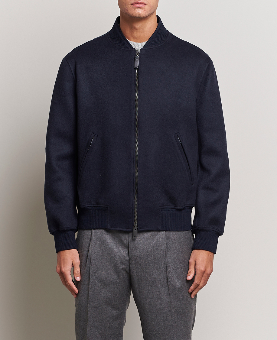 Herren | Jacken | Brioni | Cashmere Blend Bomber Jacket Navy