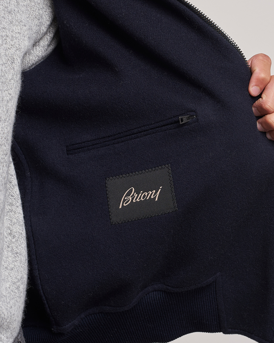 Herren | Jacken | Brioni | Cashmere Blend Bomber Jacket Navy