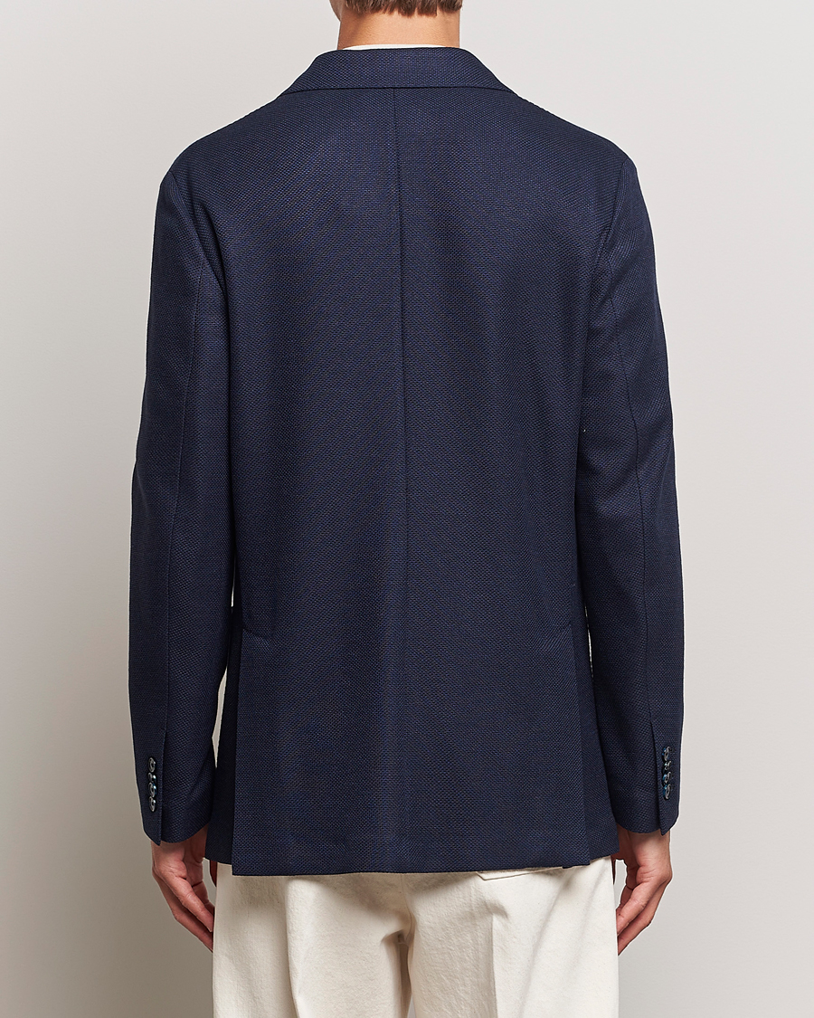 Herren | Sakkos | Brioni | Wool/Silk Jacquard Jersey Blazer Navy