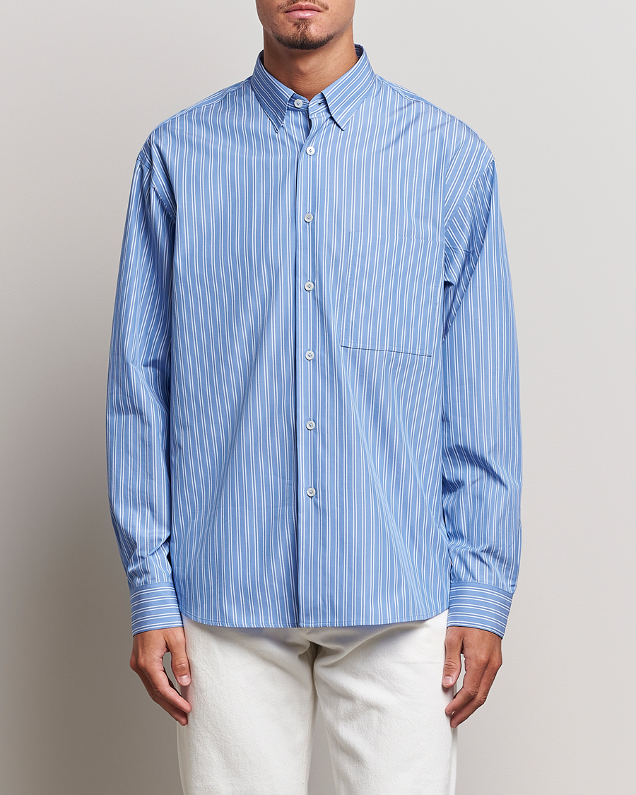 Herren | Freizeithemden | Lanvin | Oversize Casual Shirt Blue/White
