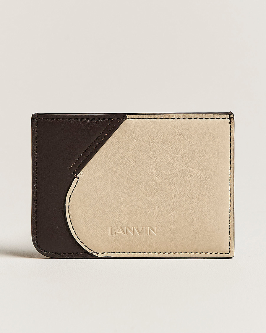 Herren | Lanvin Credit Card Holder Cocoa/Beige | Lanvin | Credit Card Holder Cocoa/Beige