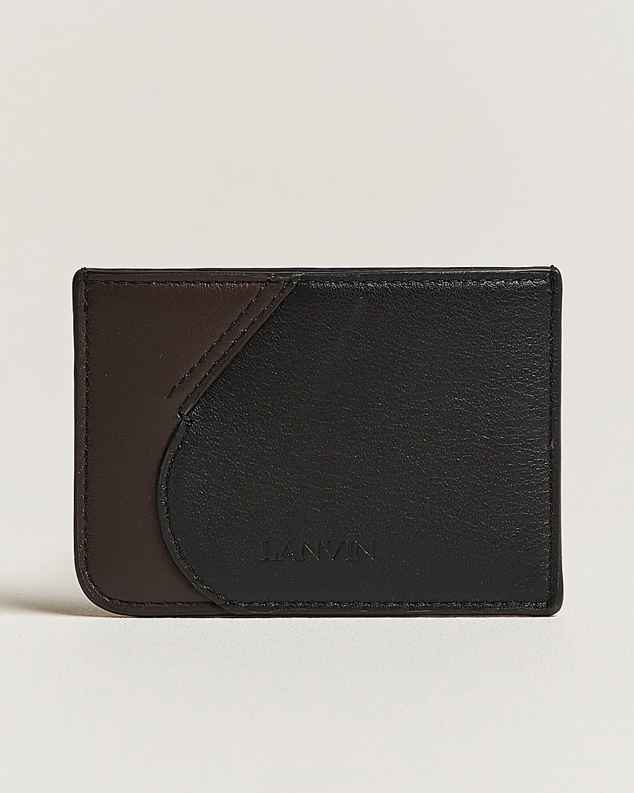 Herren | Lanvin Credit Card Holder Cocoa/Black | Lanvin | Credit Card Holder Cocoa/Black