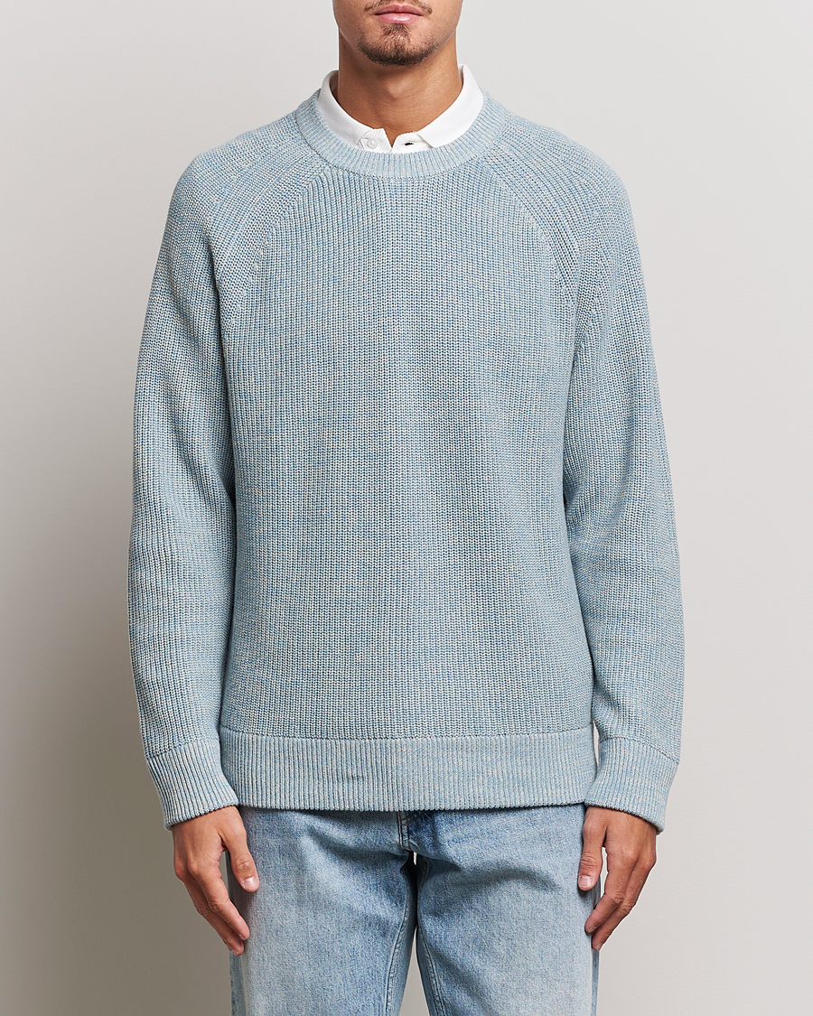 Herren | Strickpullover | NN07 | Jacobo Organic Cotton Knitted Sweater Ashley Blue Mel