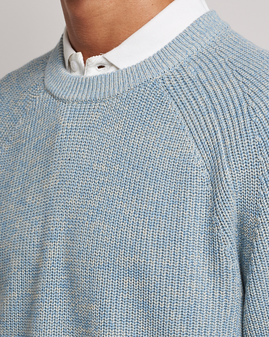 Herren | Pullover | NN07 | Jacobo Organic Cotton Knitted Sweater Ashley Blue Mel