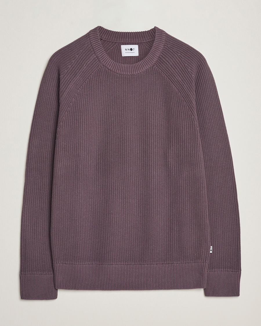Herren | Pullover | NN07 | Jacobo Organic Cotton Knitted Sweater Purple Brown
