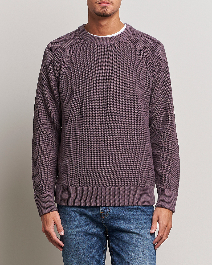 Herren | Pullover | NN07 | Jacobo Organic Cotton Knitted Sweater Purple Brown