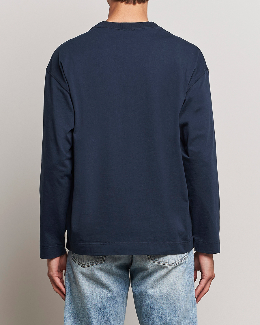 Herren | T-Shirts | NN07 | Benja Pima Cotton Long Sleeve T-Shirt Navy