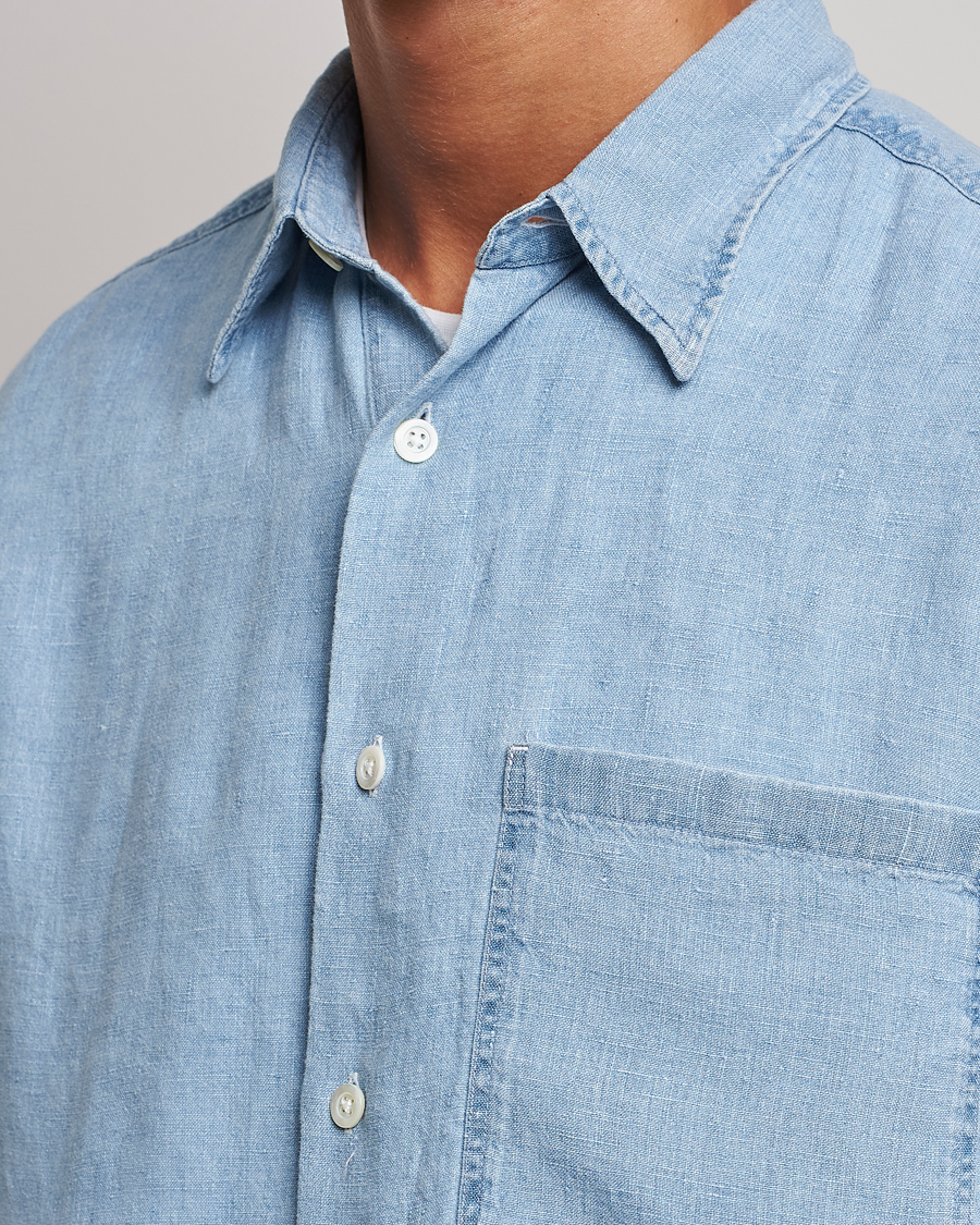 Herren | Hemden | NN07 | Quinn Linen Shirt Light Indigo