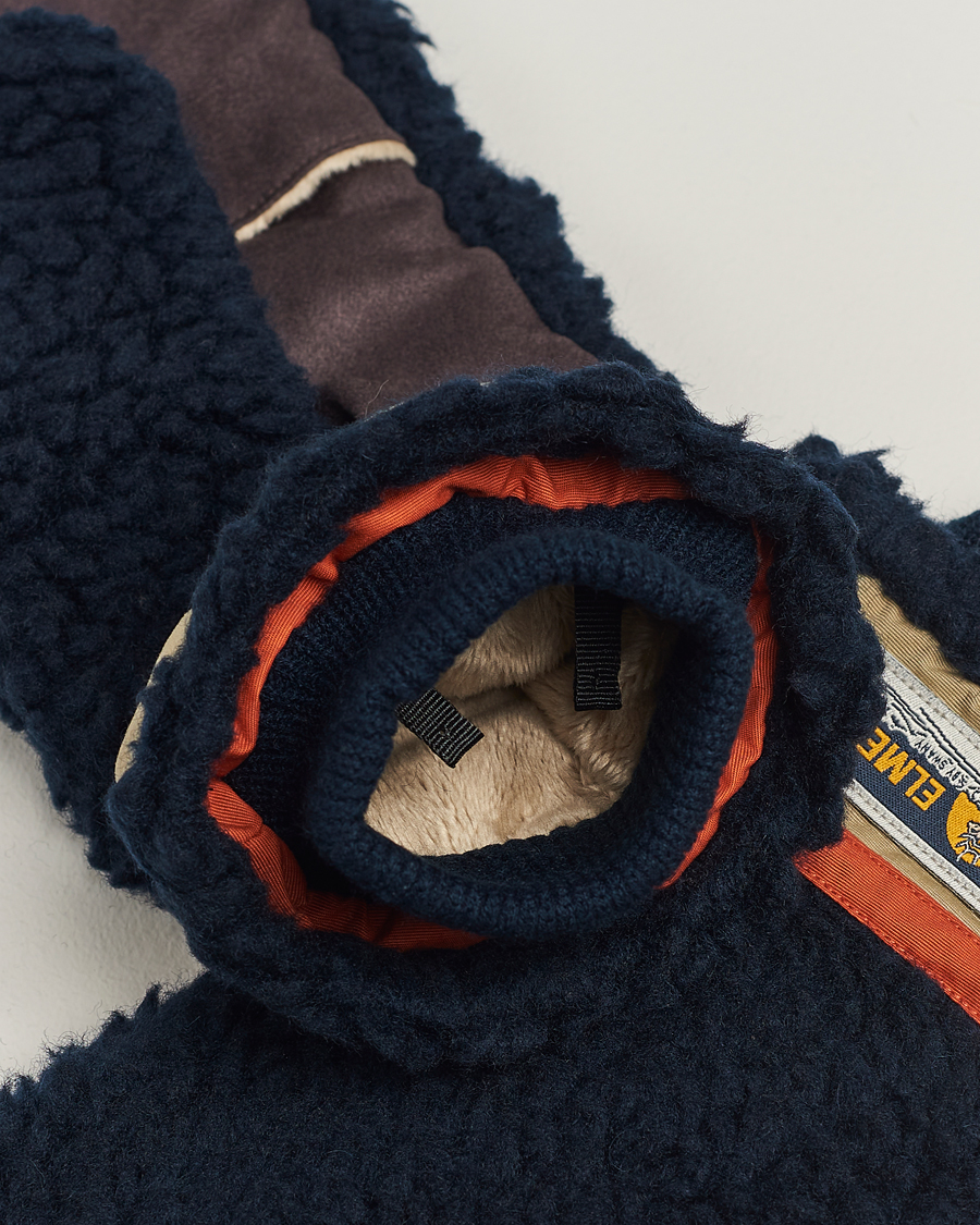 Herren | Elmer by Swany Miyo Wool Teddy Mittens Navy | Elmer by Swany | Miyo Wool Teddy Mittens Navy