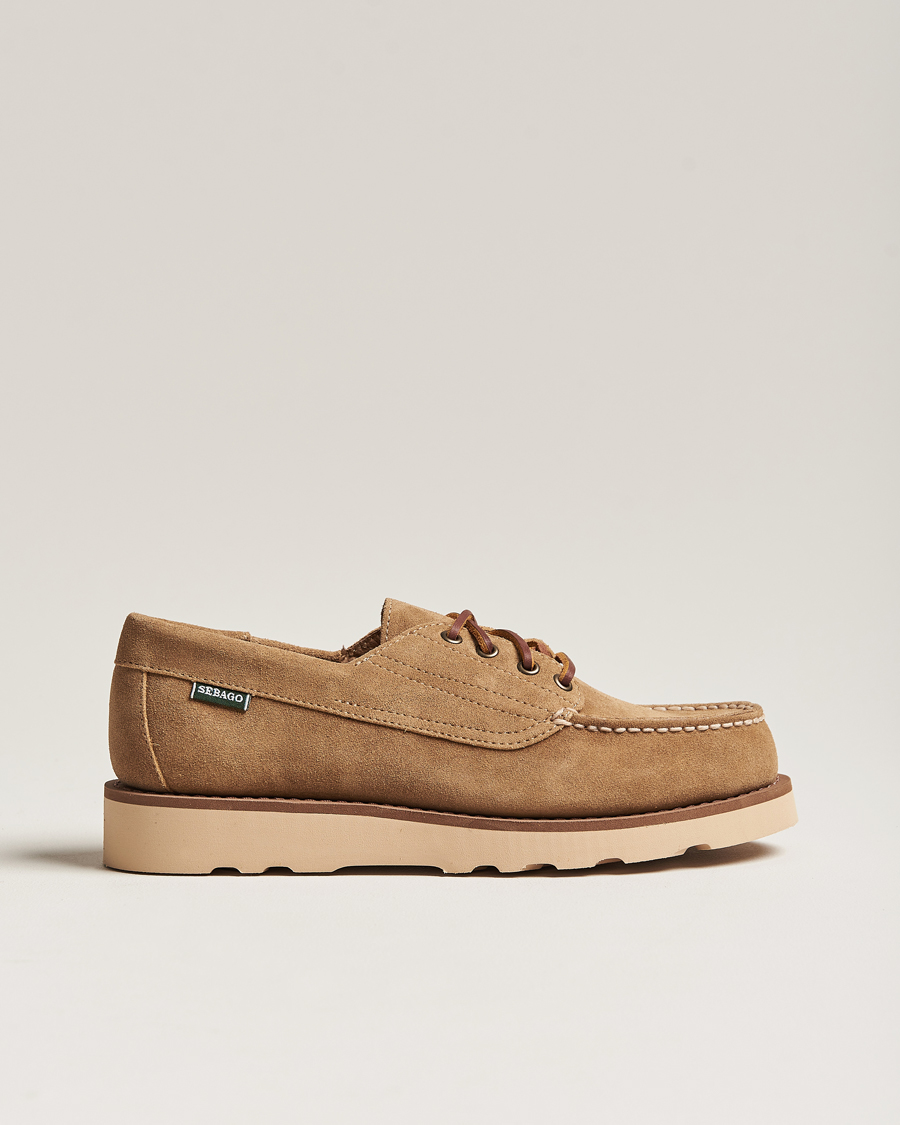 Herren | Sebago Askookfield Suede Boat Shoe Beige Camel | Sebago | Askookfield Suede Boat Shoe Beige Camel
