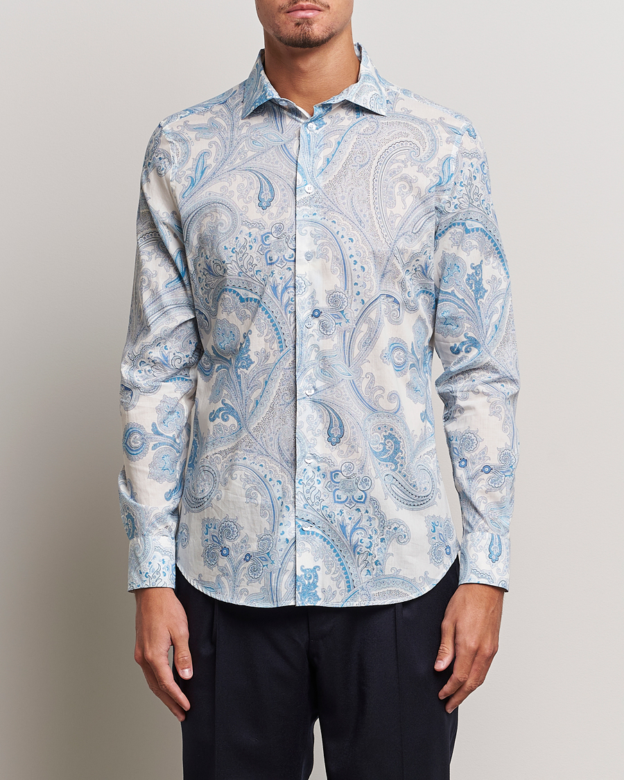 Herren | Hemden | Etro | Slim Fit Paisley Shirt Azzurro