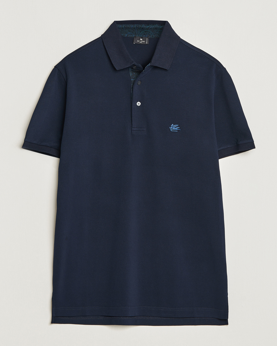 Herren | Poloshirts | Etro | Short Sleeve Contrast Polo Navy