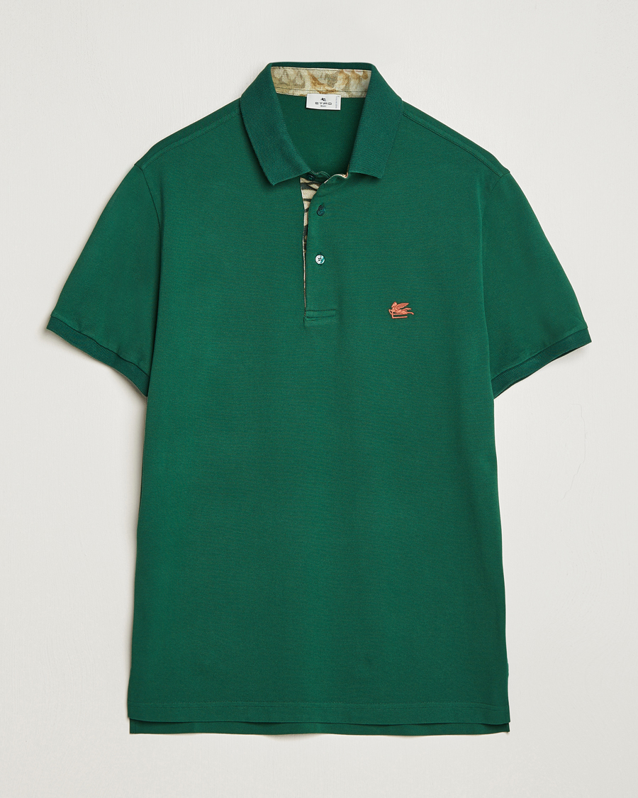 Herren | Poloshirts | Etro | Short Sleeve Contrast Polo Dark Green