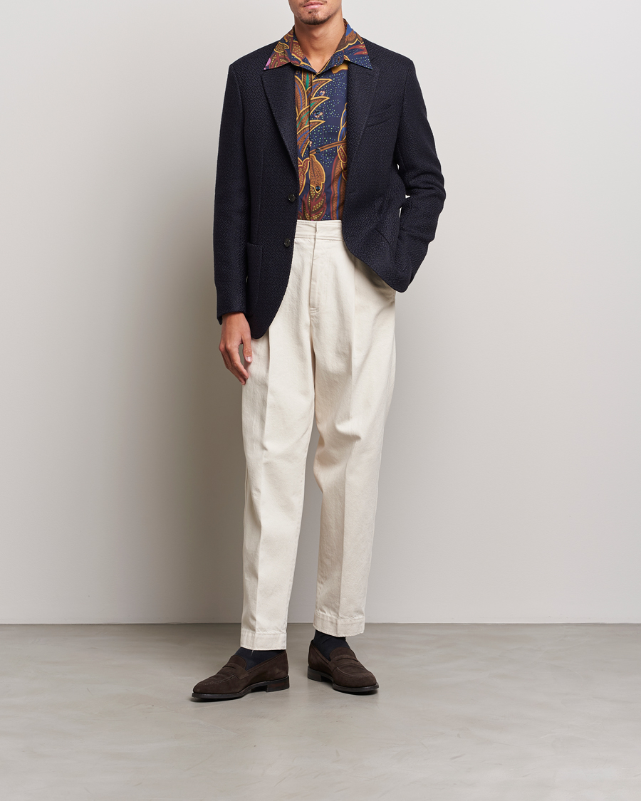 Herren | Sakkos | Etro | Jacquard Jersey Blazer Navy