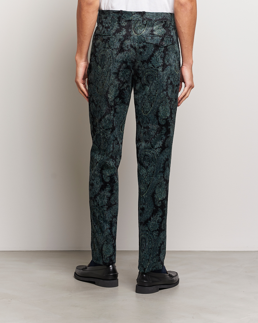 Herren | Hosen | Etro | Tailored Paisley Corduroy Trousers Dark Blue