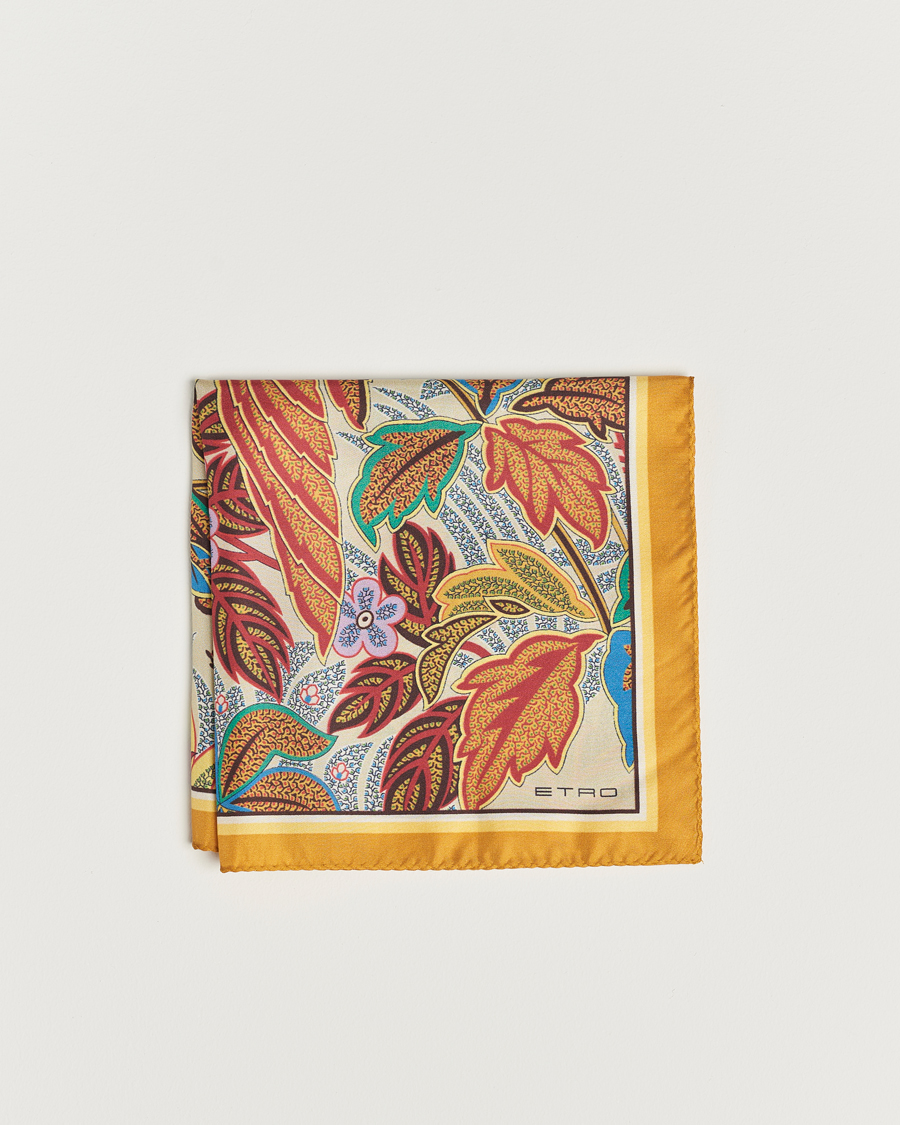 Herren | Etro Bangalore Printed Pocket Square Beige | Etro | Bangalore Printed Pocket Square Beige
