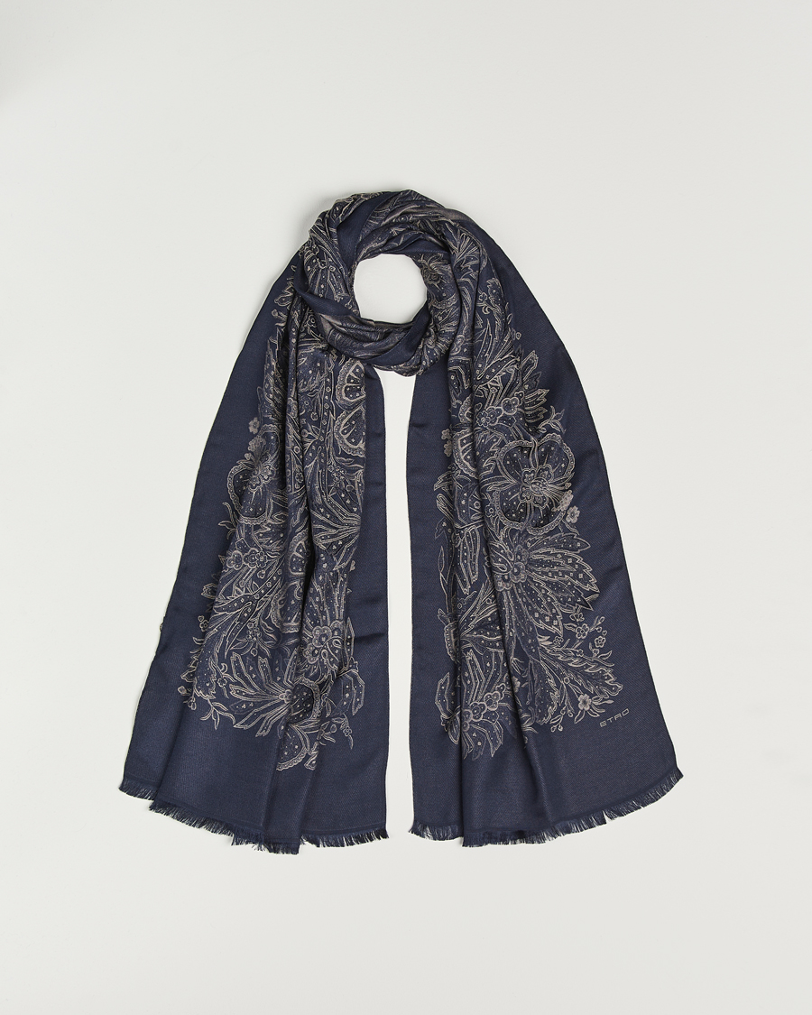 Herren | Etro Silk/Viscose Scarf Navy | Etro | Silk/Viscose Scarf Navy