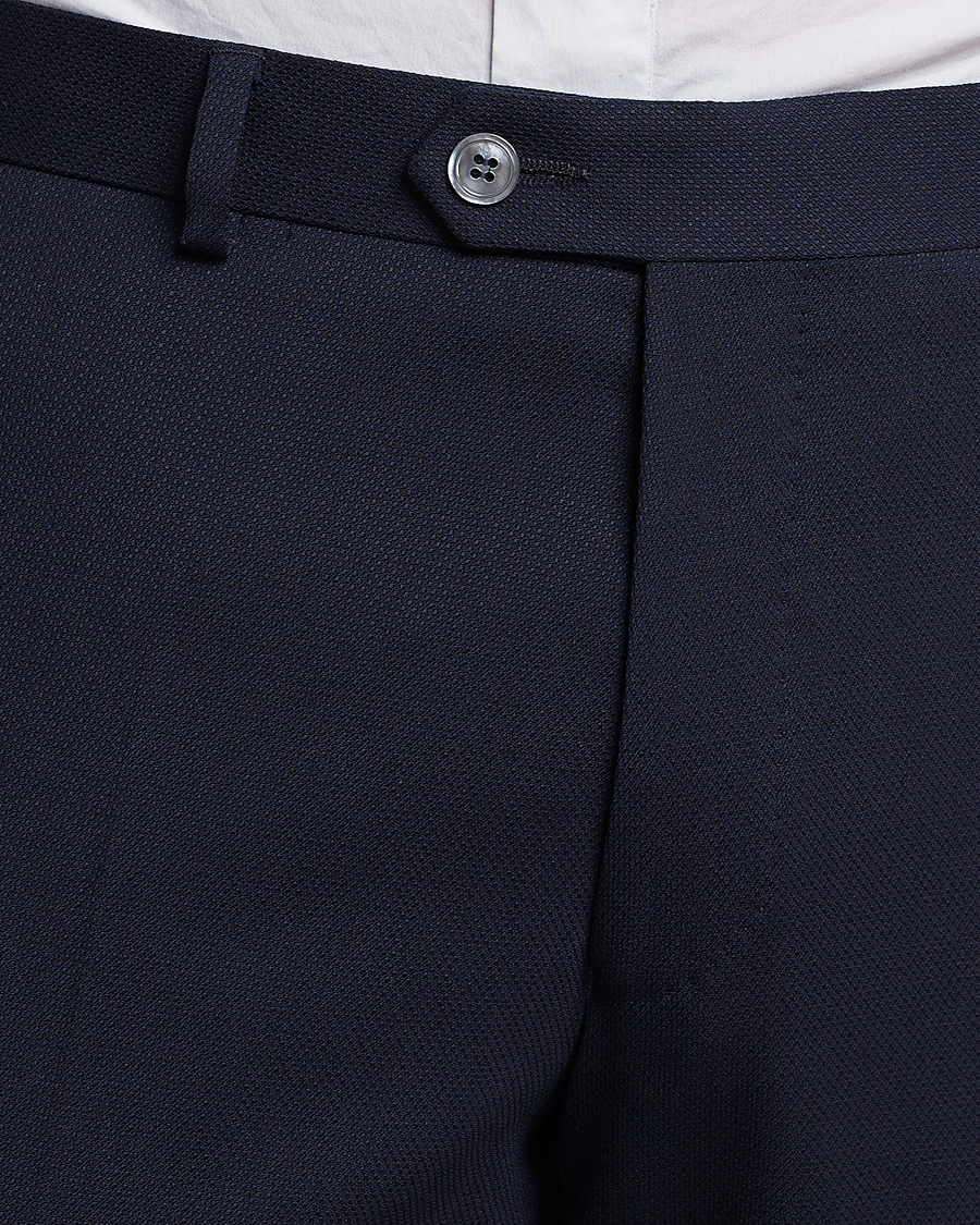 Herren | Hosen | Oscar Jacobson | Denz Structured Wool Trousers Blue