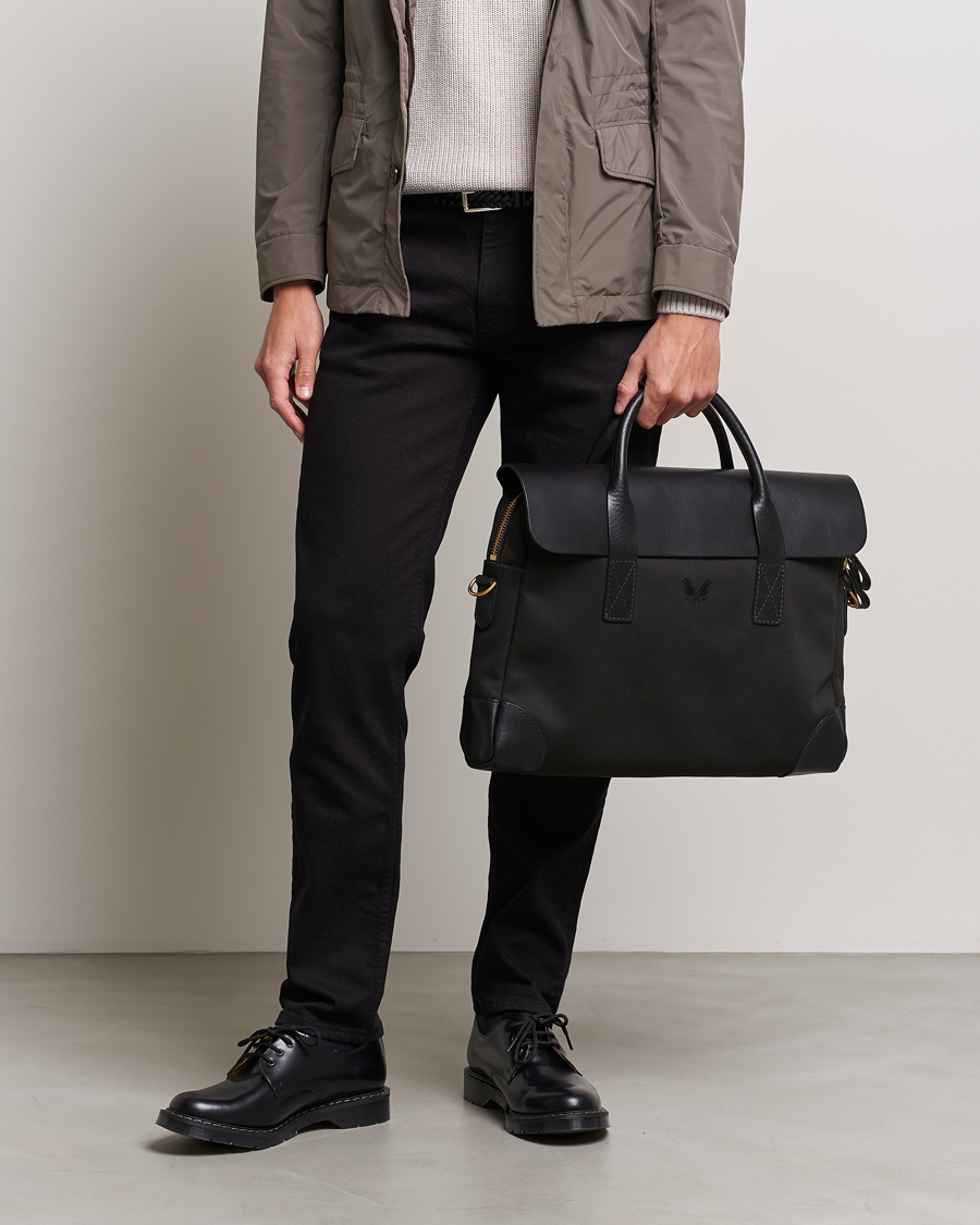 Herren | Formal Wear | Bennett Winch | Canvas Briefcase Black