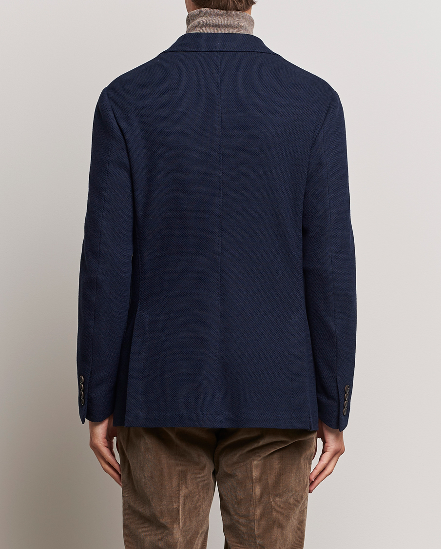Herren | Sakkos | Canali | Structured Wool Jersey Jacket Navy