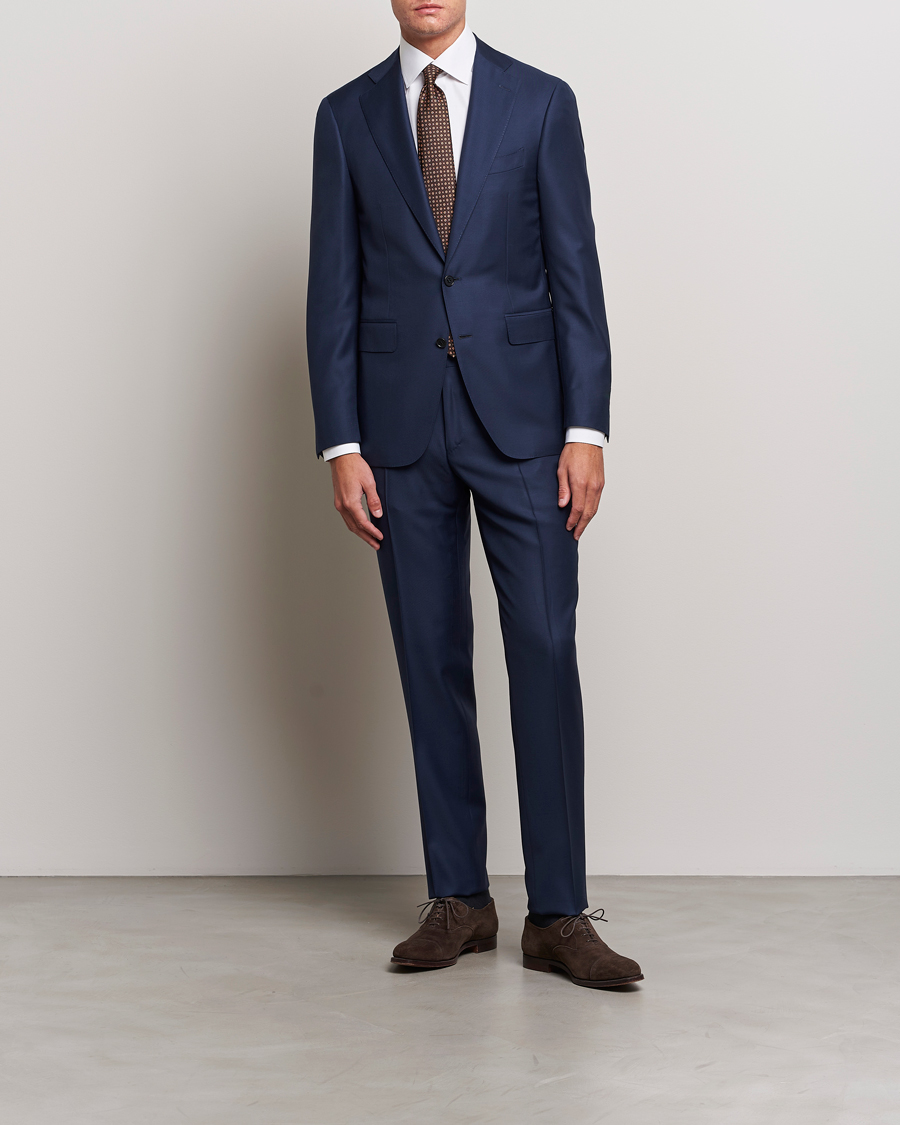 Herren | Anzüge | Canali | Super 130s Wool Capri Suit Dark Blue