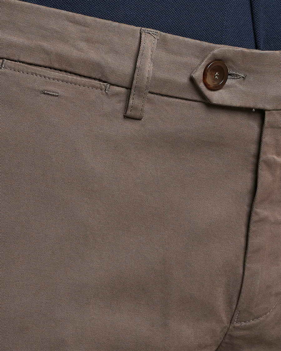 Herren | Hosen | Canali | Slim Fit Stretch Chinos Brown