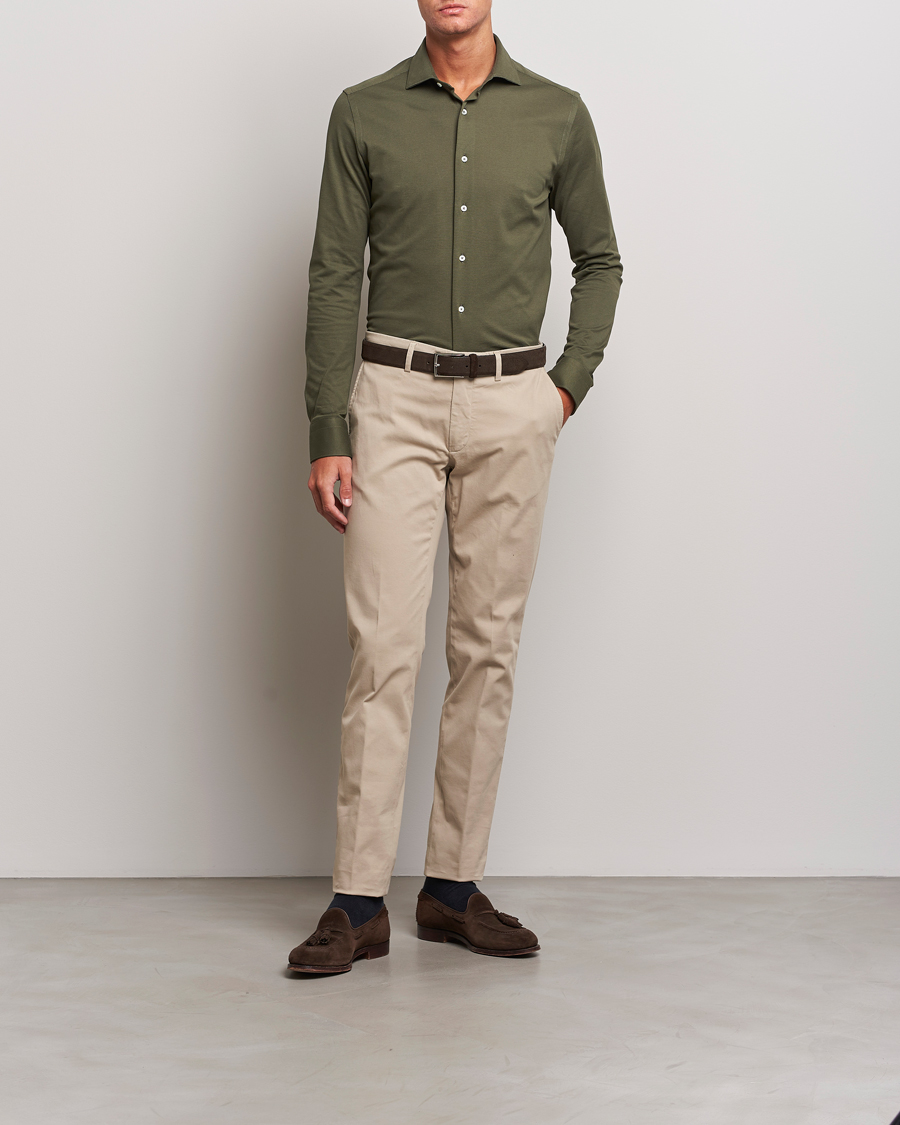 Herren | Hosen | Canali | Regular Fit Stretch Chinos Beige