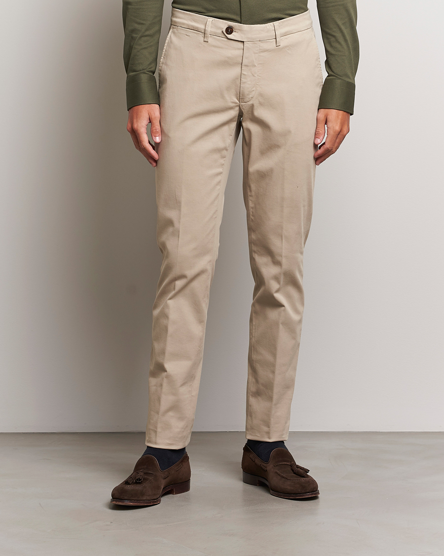 Herren | Hosen | Canali | Regular Fit Stretch Chinos Beige