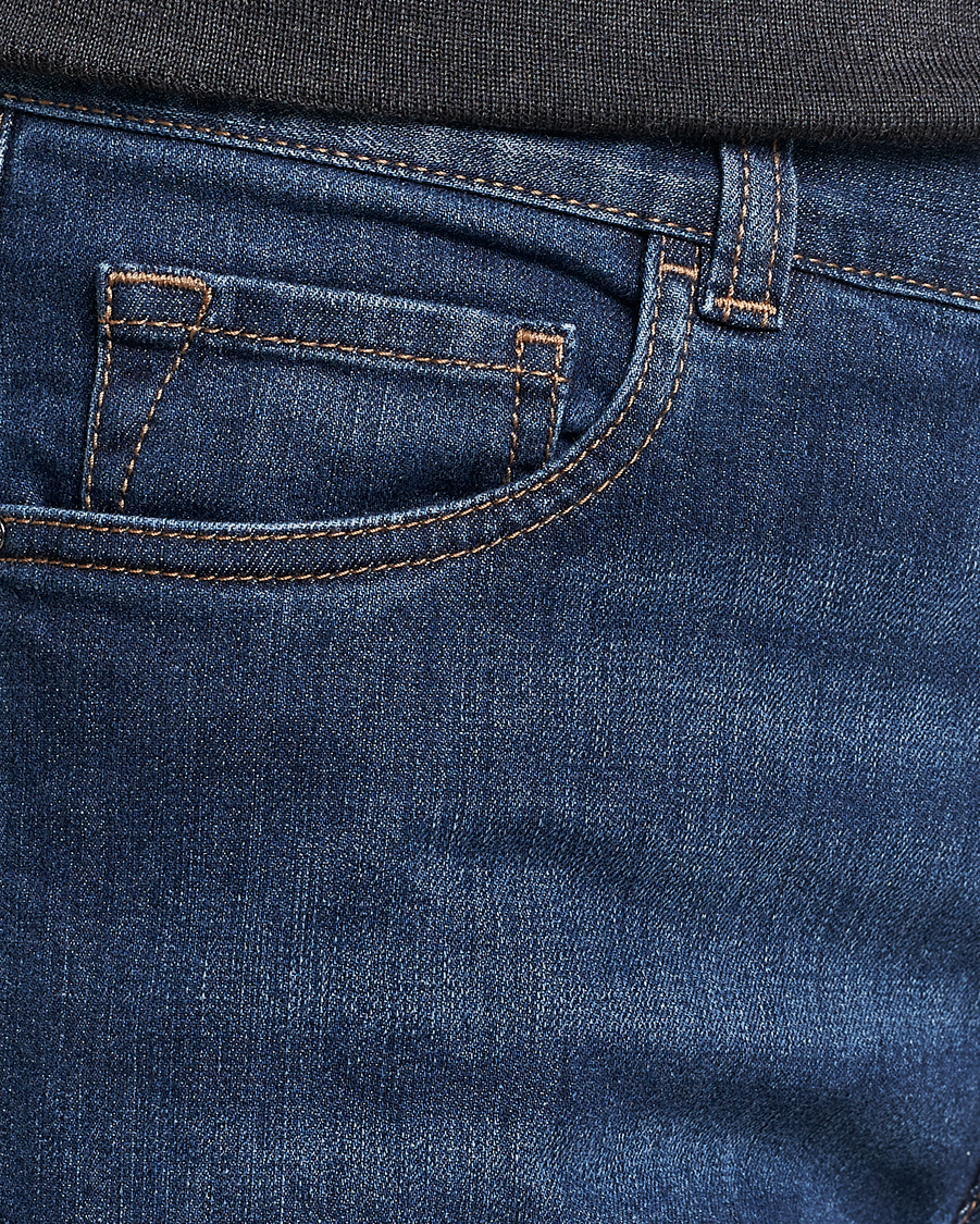 Herren | Jeans | Canali | Slim Fit Stretch Jeans Medium Blue Wash