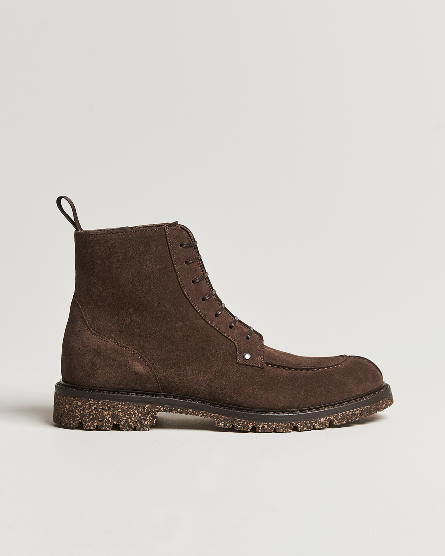Herren | Canali Lace Up Winter Boot Dark Brown Suede | Canali | Lace Up Winter Boot Dark Brown Suede