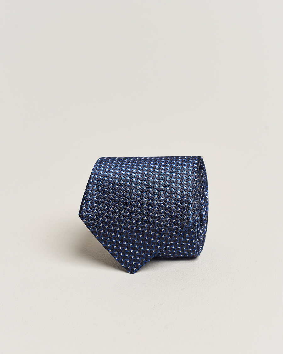 Herren | Canali Jacquard Micro Dot Silk Tie Dark Blue | Canali | Jacquard Micro Dot Silk Tie Dark Blue