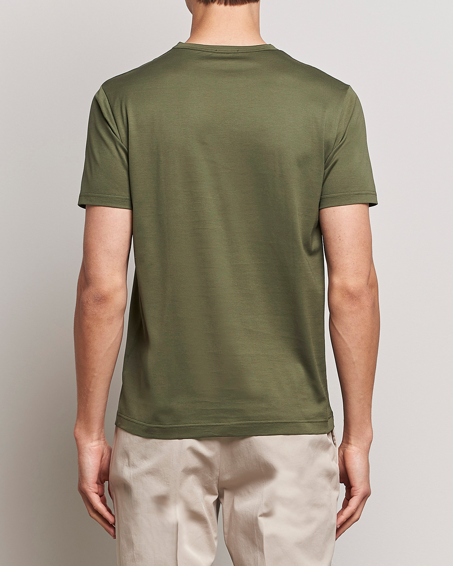 Herren | T-Shirts | Sunspel | Crew Neck Cotton Tee Hunter Green