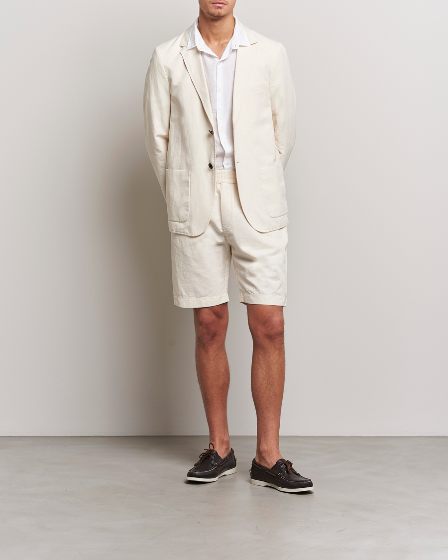 Herren | Sakkos | Sunspel | Unconstructed Cotton/Linen Blazer Undyed