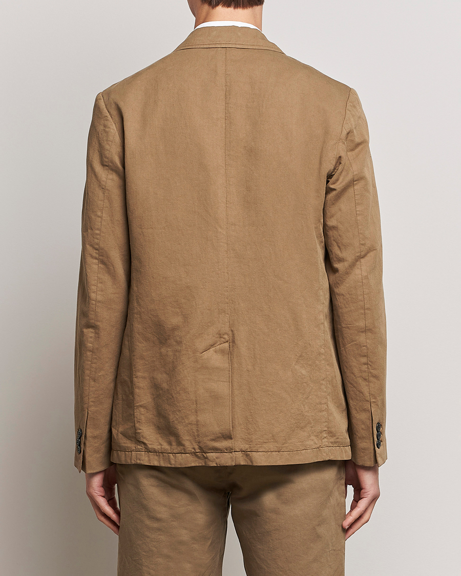 Herren | Sakkos | Sunspel | Unconstructed Cotton/Linen Blazer Dark Tan