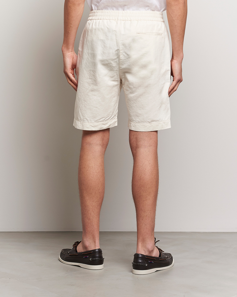 Herren | Shorts | Sunspel | Cotton/Linen Drawstring Shorts Undyed