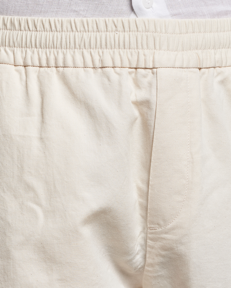 Herren | Shorts | Sunspel | Cotton/Linen Drawstring Shorts Undyed